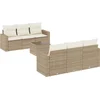 Image de vidaXL - 7-delige - Loungeset - met - kussens - poly - rattan - beige
