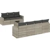 Image de vidaXL - 8-delige - Loungeset - met - kussens - poly - rattan - lichtgrijs