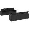 Image de vidaXL - 9-delige - Loungeset - met - kussens - poly - rattan - zwart