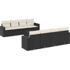 Image de vidaXL - 9-delige - Loungeset - met - kussens - poly - rattan - zwart
