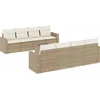 Image de vidaXL - 9-delige - Loungeset - met - kussens - poly - rattan - beige
