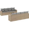 Image de vidaXL - 9-delige - Loungeset - met - kussens - poly - rattan - beige