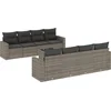 Image de vidaXL - 9-delige - Loungeset - met - kussens - poly - rattan - grijs