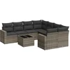 Image de vidaXL - 9-delige - Loungeset - met - kussens - poly - rattan - grijs