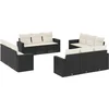 Image de vidaXL - 12-delige - Loungeset - met - kussens - poly - rattan - zwart