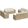 Image de vidaXL - 12-delige - Loungeset - met - kussens - poly - rattan - beige