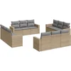 Image de vidaXL - 12-delige - Loungeset - met - kussens - poly - rattan - beige