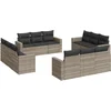 Image de vidaXL - 12-delige - Loungeset - met - kussens - poly - rattan - lichtgrijs