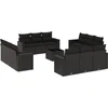 Image de vidaXL - 13-delige - Loungeset - met - kussens - poly - rattan - zwart
