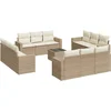 Image de vidaXL - 13-delige - Loungeset - met - kussens - poly - rattan - beige