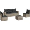 Image de vidaXL - 6-delige - Loungeset - met - kussens - poly - rattan - lichtgrijs