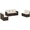Image de vidaXL - 7-delige - Loungeset - met - kussens - poly - rattan - bruin