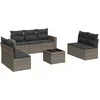 Image de vidaXL - 8-delige - Loungeset - met - kussens - poly - rattan - grijs