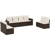 Image de vidaXL - 8-delige - Loungeset - met - kussens - poly - rattan - bruin
