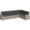 Image de vidaXL - 7-delige - Loungeset - met - kussens - poly - rattan - lichtgrijs