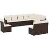 Image de vidaXL - 10-delige - Loungeset - met - kussens - poly - rattan - bruin