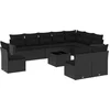 Image de vidaXL - 11-delige - Loungeset - met - kussens - poly - rattan - zwart