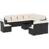 Image de vidaXL - 11-delige - Loungeset - met - kussens - poly - rattan - zwart