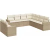 Image de vidaXL - 9-delige - Loungeset - met - kussens - poly - rattan - beige