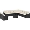 Image de vidaXL - 12-delige - Loungeset - met - kussens - poly - rattan - zwart