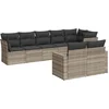 Image de vidaXL - 8-delige - Loungeset - met - kussens - poly - rattan - lichtgrijs