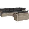 Image de vidaXL - 9-delige - Loungeset - met - kussens - poly - rattan - lichtgrijs