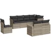 Image de vidaXL - 8-delige - Loungeset - met - kussens - poly - rattan - lichtgrijs