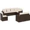 Image de vidaXL - 8-delige - Loungeset - met - kussens - poly - rattan - bruin