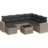 Image de vidaXL - 8-delige - Loungeset - met - kussens - poly - rattan - lichtgrijs