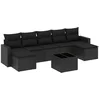 Image de vidaXL - 8-delige - Loungeset - met - kussens - poly - rattan - zwart