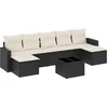 Image de vidaXL - 8-delige - Loungeset - met - kussens - poly - rattan - zwart