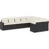Image de vidaXL - 9-delige - Loungeset - met - kussens - poly - rattan - zwart