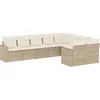 Image de vidaXL - 9-delige - Loungeset - met - kussens - poly - rattan - beige