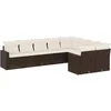 Image de vidaXL - 9-delige - Loungeset - met - kussens - poly - rattan - bruin
