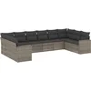 Image de vidaXL - 10-delige - Loungeset - met - kussens - poly - rattan - grijs