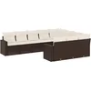 Image de vidaXL - 10-delige - Loungeset - met - kussens - poly - rattan - bruin