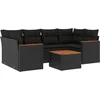 Image de vidaXL - 7-delige - Loungeset - met - kussens - poly - rattan - zwart