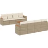 Image de vidaXL - 9-delige - Loungeset - met - kussens - poly - rattan - beige