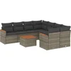 Image de vidaXL - 9-delige - Loungeset - met - kussens - poly - rattan - grijs