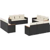 Image de vidaXL - 12-delige - Loungeset - met - kussens - poly - rattan - zwart