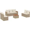 Image de vidaXL - 8-delige - Loungeset - met - kussens - poly - rattan - beige