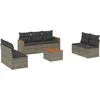 Image de vidaXL - 8-delige - Loungeset - met - kussens - poly - rattan - grijs