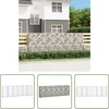 Image de vidaXL Gabion Muurtjes - Schanskorfmuur - Schanskorfmuur met deksels 300x50x100 cm gegalvaniseerd staal - Tuinhek - Wandbekleding - Buitendecoratie