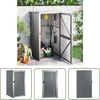 Image de vidaXL Tuinschuur 88x89x161 cm gegalvaniseerd staal grijs - Tuinschuur - Buitenschuur - Opslagruimte - Garage Alternatief - Tuinhuis