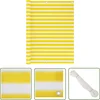Image de vidaXL Privacy Screen - Balkonscherm - Balkonscherm 120x500 cm HDPE geel en wit - Balkondecoratie - Tuindecoratie - Zonwering