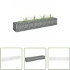Image de vidaXL Plantenbak Staal - Gabion Plantenbak - Gabion plantenbak verhoogd 180x30x30 cm gegalvaniseerd staal - Siertuin - Tuindecoratie - Buitenschort