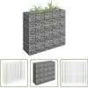 Image de vidaXL Plantenbak Staal - Gabion Plantenbak - Gabion plantenbak verhoogd 90x30x90 cm gegalvaniseerd staal - Siertuin - Tuindecoratie - Buitenschort