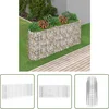 Image de vidaXL Tuindecoratie - Gabion Plantenbak - Gabion plantenbak verhoogd 260x50x100 cm gegalvaniseerd ijzer - Siertuin - Buitendecoratie - Metalen Plantenbak