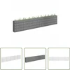 Image de vidaXL Plantenbak - Gabion Plantenbak - Gabion plantenbak verhoogd 450x30x90 cm gegalvaniseerd staal - Siertuin - Buitenschort - Balkondecoratie