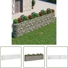 Image de vidaXL Plantenbak - Gabion Plantenbak - Gabion plantenbak verhoogd 470x50x100 cm gegalvaniseerd ijzer - Tuingereedschap - Siertuin - Buitendecoratie